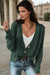 Black Open Knit Drop Shoulder Sweater Cardigan