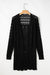 Black Crochet Hollow Out Open Front Cardigan