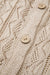 Parchment Hollow Out Buttons Front Long Cardigan