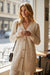 Parchment Hollow Out Buttons Front Long Cardigan