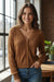 Brown Lightweight Buttoned Front Crochet Cardigan