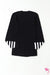 Maglie a maglia semplice manica a strisce nera