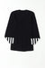 Maglie a maglia semplice manica a strisce nera