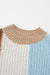 Khaki Mix Magni di patchwork a maglia a maglia testurizzata