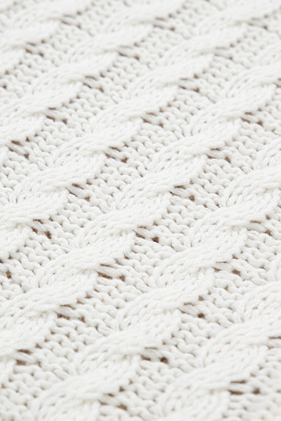 Khaki Mix Magni di patchwork a maglia a maglia testurizzata