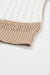 Khaki Mix Magni di patchwork a maglia a maglia testurizzata