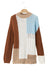 Khaki Mix Magni di patchwork a maglia a maglia testurizzata