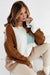 Khaki Mix Magni di patchwork a maglia a maglia testurizzata