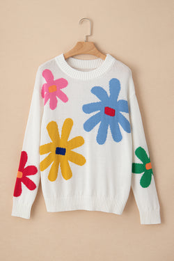 Maglione di equipaggiamento colorato colorato di fiori colorati
