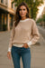 Maglione sciolto a strisce a strisce a strisce castana