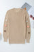 Pergamena ciao maglione sciolto ricamato floreale
