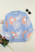 Beau blu floreale o collo goccia a maglia a maglia