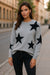 Maglione di spalla grigia a stella