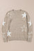 Maglione di spalla grigia a stella