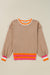 Maglione a goccia a strisce colorblock a strisce di pergamena