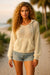 Jet Stream Hollow-Out Kangaroo Pocket V Neck Swater