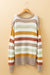 Maglione di crew da equipaggio a goccia multicolore a strisce