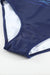 Costume da bagno a bordo del gradiente blu.