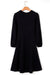 Solid Color Ruched Detail Long Sleeve Midi Dress