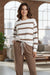 Light French Beige Drop Shoulder Pullover and Jogger Pants Set