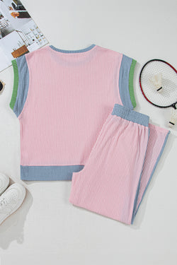 Top à manches courtes et pantalons lâches