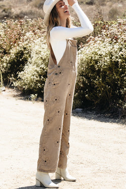 Mutura de la pana de estampado de flores caqui