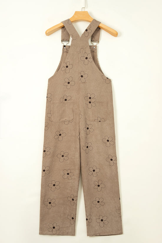 Mutura de la pana de estampado de flores caqui