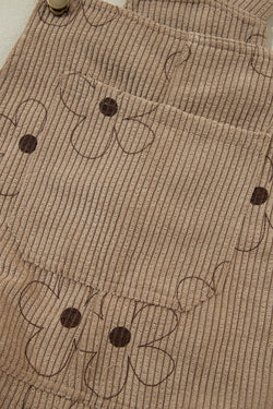 Mutura de la pana de estampado de flores caqui