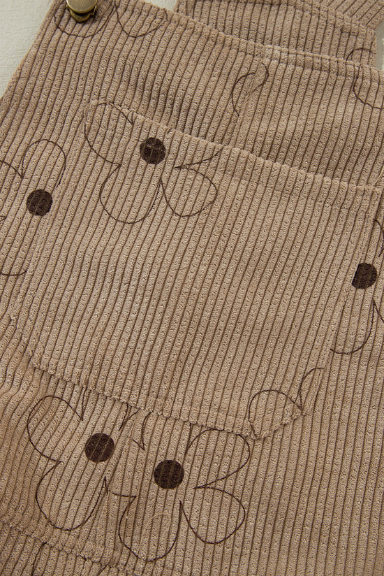 Mutura de la pana de estampado de flores caqui