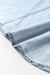 Beau Blue Light Lave Split Split Neck sin mangas Cambray Vestido