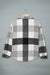 Pink Plaid Color Block Buttoned Long Sleeve Jacket with Pocket