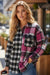 Black Plaid Colorblock Loose Shacket