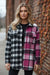 Black Plaid Colorblock Loose Shacket