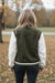 Mist Green Corduroy Fleece Patchwork Buttoned Bomber Jacket