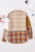 Chaqueta de camisa de mosaico de color a cuadros de color naranja con bolsillo