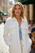 Dark Khaki Solid Color Corduroy Buttoned Long Sleeve Shacket