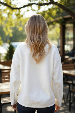 Dark Khaki Solid Color Corduroy Buttoned Long Sleeve Shacket