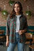 Brown Plaid Print Chest Pockets Buttoned Shirt Jacket