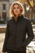 Black Solid Color Quilted Zip-up Puffer Jacket