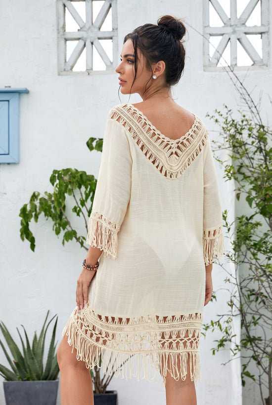 🌴 SOFT ESCAPE – The bohemian dress with delicate crochet finishes