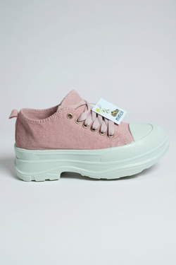 Scarpe in tela a blocchi di colore leopardo multicolore