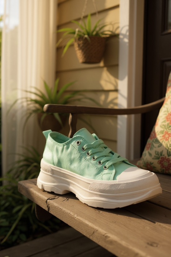 Low-Top Unisex Sneakers – CELESTE Green