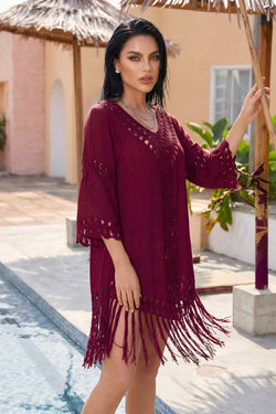 ✨ BOHEMIAN GLOW – The flowing dress with refined crochet details