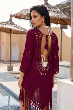 ✨ BOHEMIAN GLOW – The flowing dress with refined crochet details