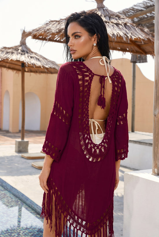 ✨ BOHEMIAN GLOW – The flowing dress with refined crochet details
