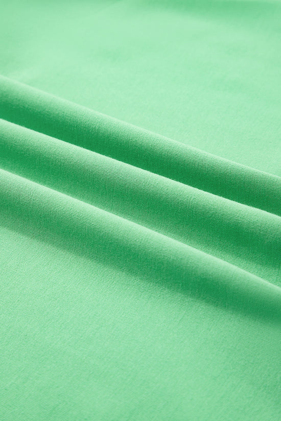 T -spalla a gocce a V Verde Verve Mint e Shorti con cownewwork