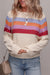 Stretta a strisce a strisce a strisce a strisce getto maglione chic