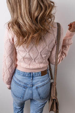 Gossamer Pink Openwork Plaid Plaid Signeve Mwater