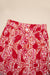 Pantaloni gambe a vita alta stampati con stampato rosso paisley
