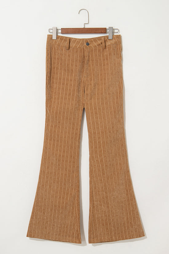 Pantaloni a scacchi a scacchi a scacchi di pompelmo pantaloni in vita alta